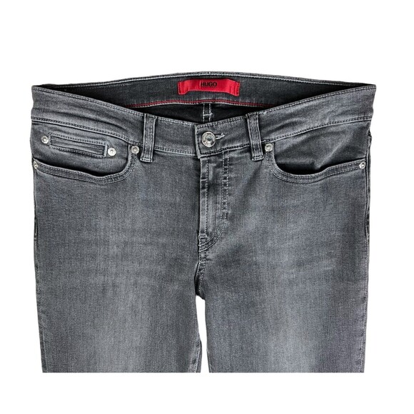 HUGO Hugo Boss Jeans  Women's Size 26  Low Rise Skinny w Zip Ankle  Gray Denim - Picture 3 of 11